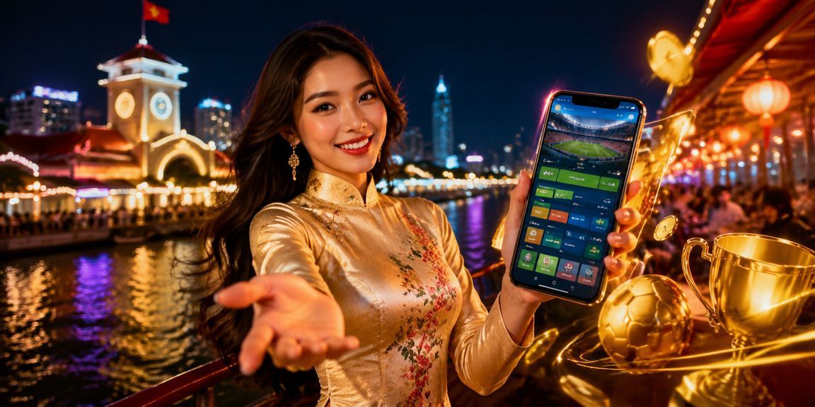Người dùng tại TP. Hồ Chí Minh trải nghiệm casino trực tuyến trên điện thoại với trang phục áo dài truyền thống